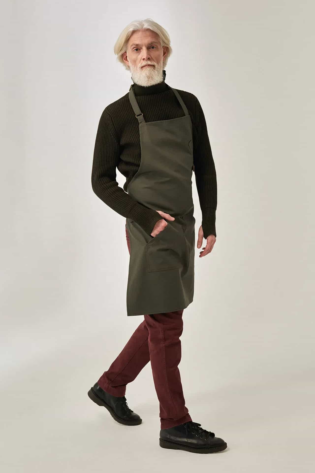 Waiter male Apron Canvas Apron Green